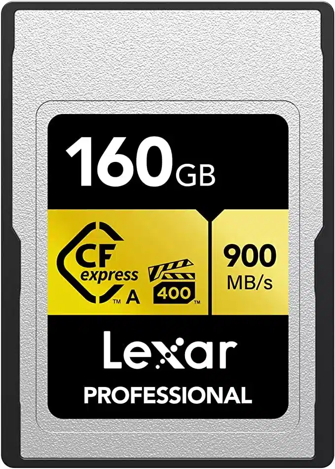 Tarjeta de memoria Lexar Profesional CFexpress Tipo A Gold Series de 160 GB 1 Tarjeta de memoria Lexar Profesional CFexpress Tipo A Gold Series de 160 GB