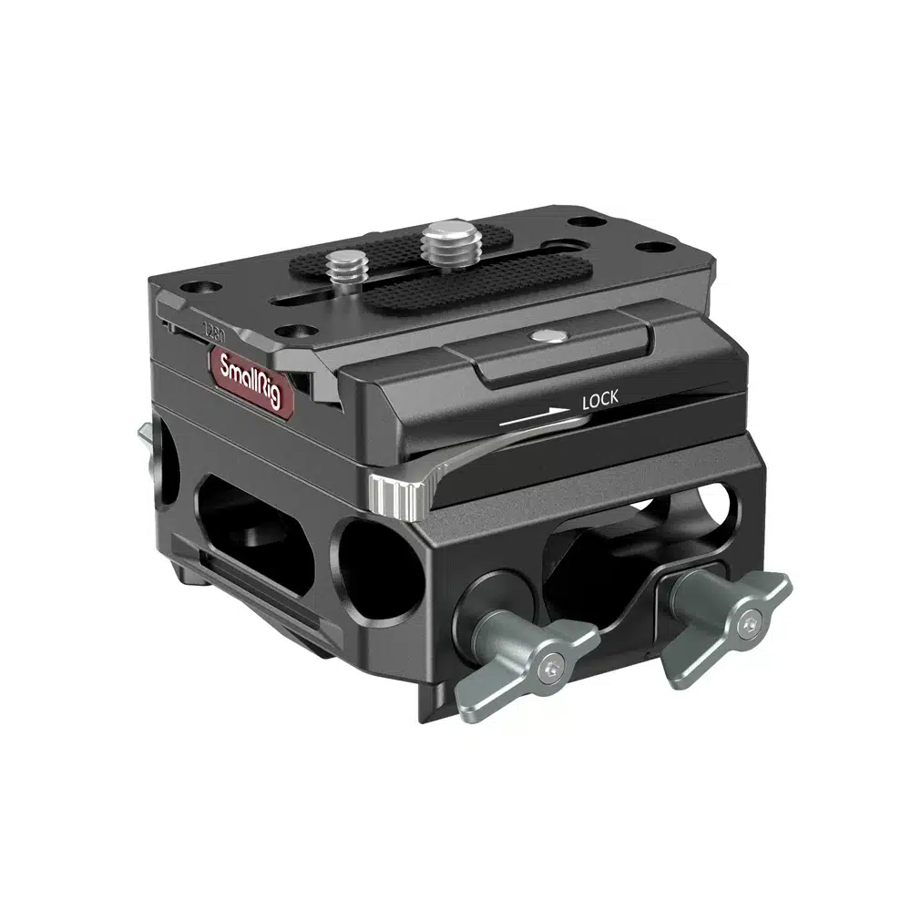 Placa base ligera con abrazadera de varilla doble de 15 mm 1 Placa base ligera con abrazadera de varilla doble de 15 mm