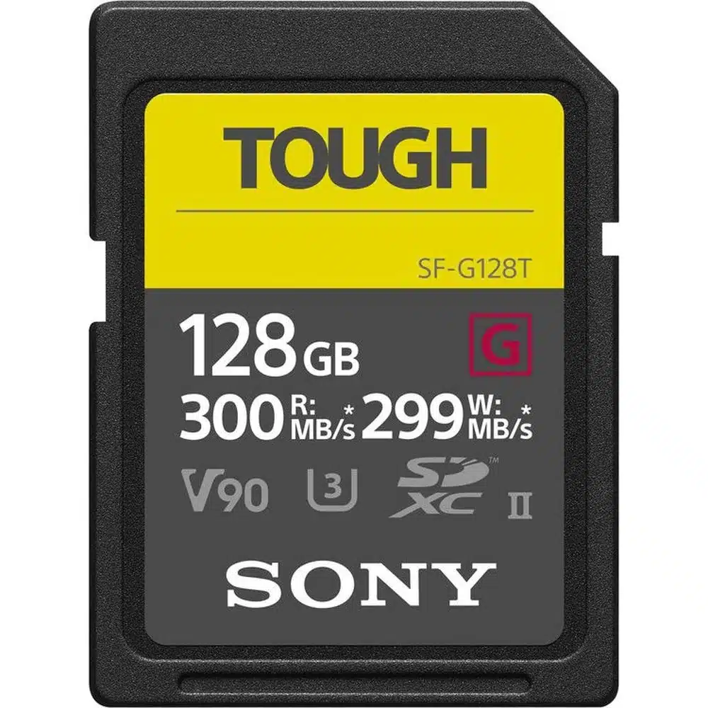 Tarjeta de memoria Sony SD Tough G de 128 gb V90 SDHC II U3 1 Tarjeta de memoria Sony SD Tough G de 128 gb V90 alquiler en Madrid