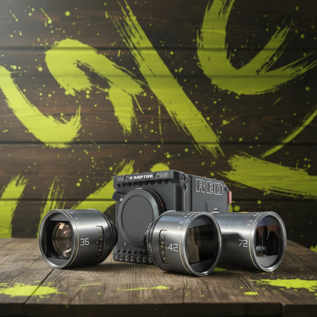 Kit cámara RED V-Raptor + Set de 3 lentes anamórficas ATLAS Mercury Series + Accesorios + Video asistencia
