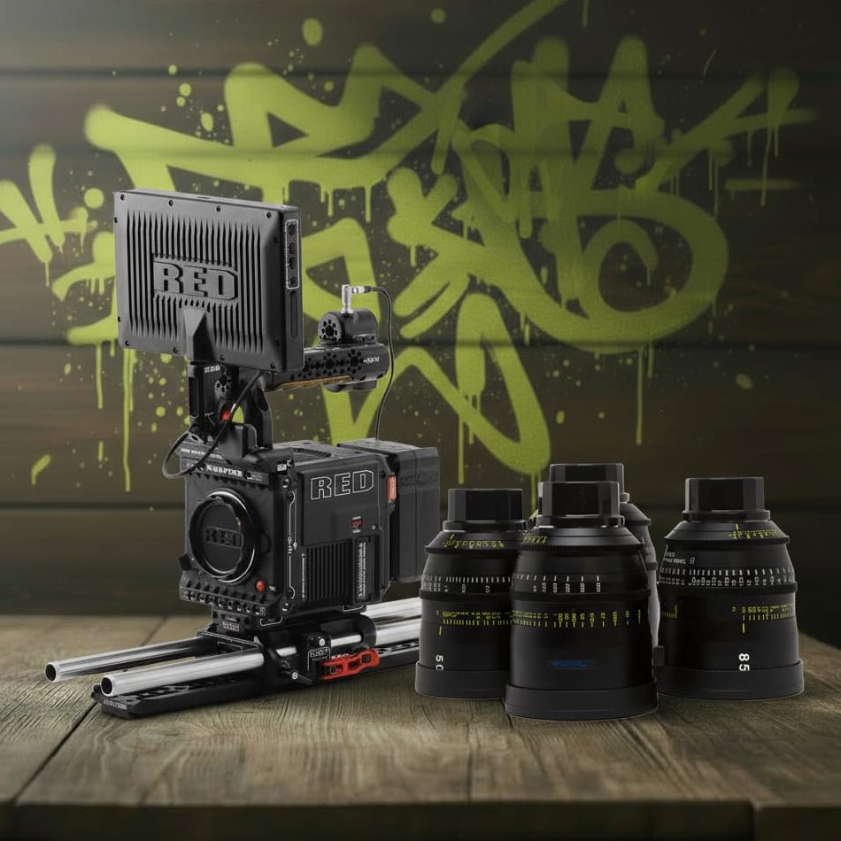 Kit cámara RED V-Raptor + Set ópticas Tokina Cinema Vista Prime + Accesorios + Video asistencia