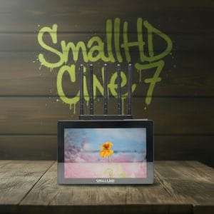 SmallHD Cine 7 con módulo receptor Teradek Bolt 4K 750 RX V-Mount