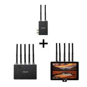 SmallHD Cine 7 con modulo Teradek Bolt 4K 750 RX V-Mount + Teradek Bolt 4K 750 RX + Teradek Bolt 4K 750 TX