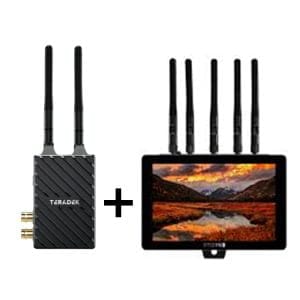 SmallHD Cine 7 con módulo Teradek Bolt 4K 750 RX V-Mount + Teradek Bolt 4K 750 TX