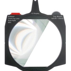 Lindsey Optics Diopter Split - Lente de proximidad rotatorio 4 x 5,65" dividido 50 % +3 de dioptría